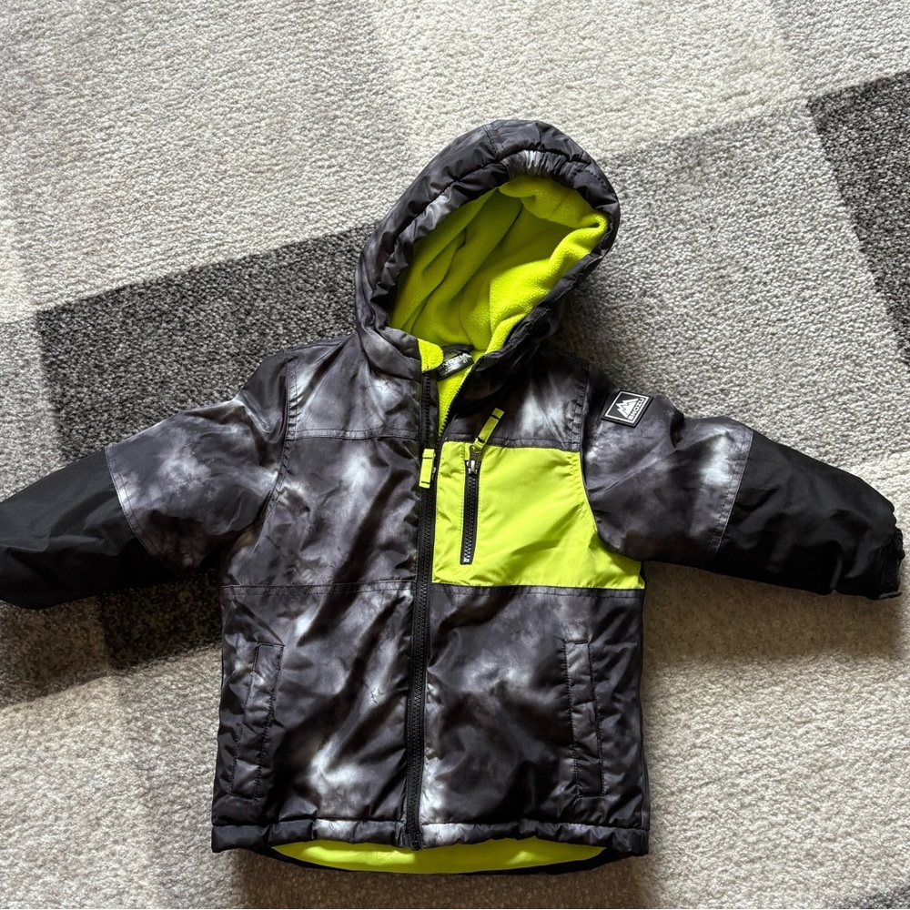 Kids Hooded Jacket with Neon Accents